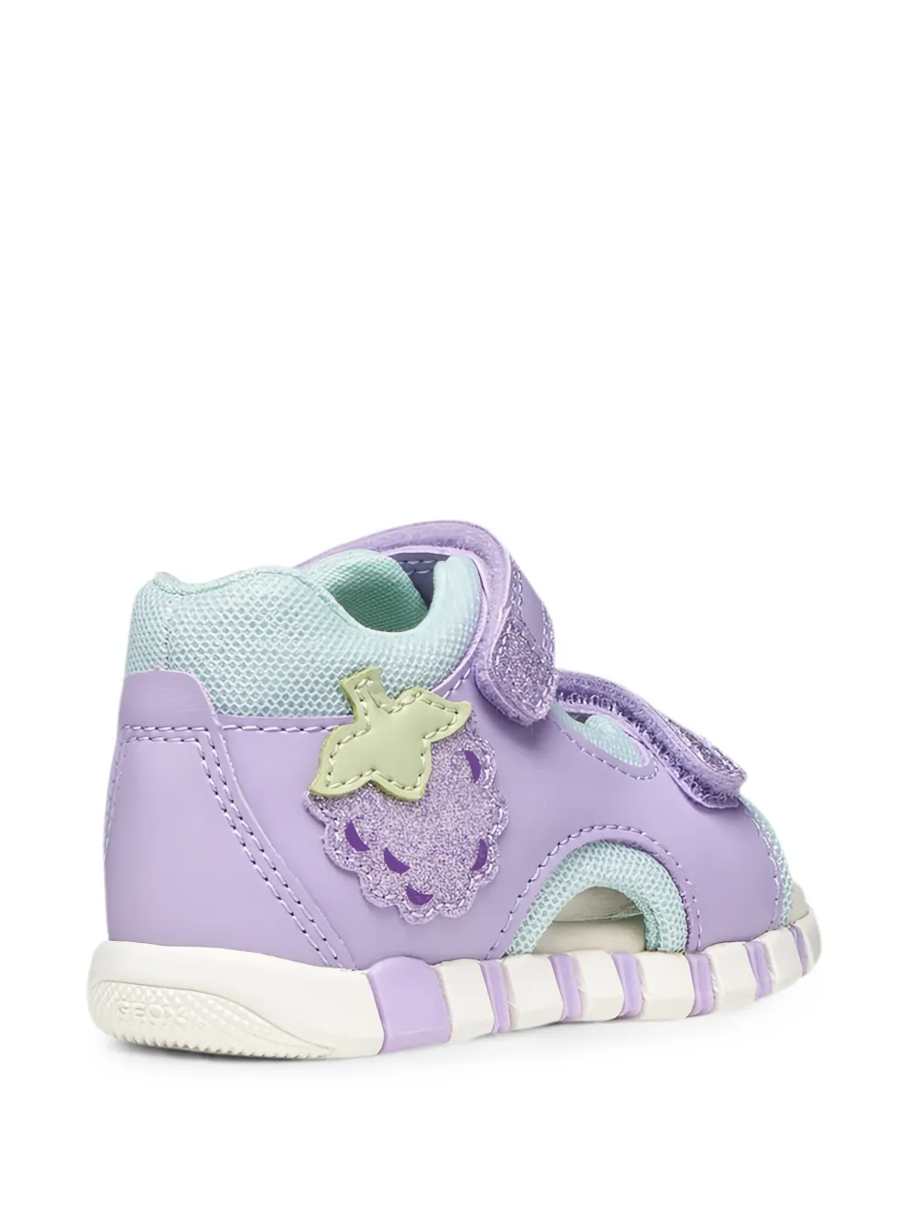 Geox Kids Iupidoo berry-patch touch-strap sandals Paars