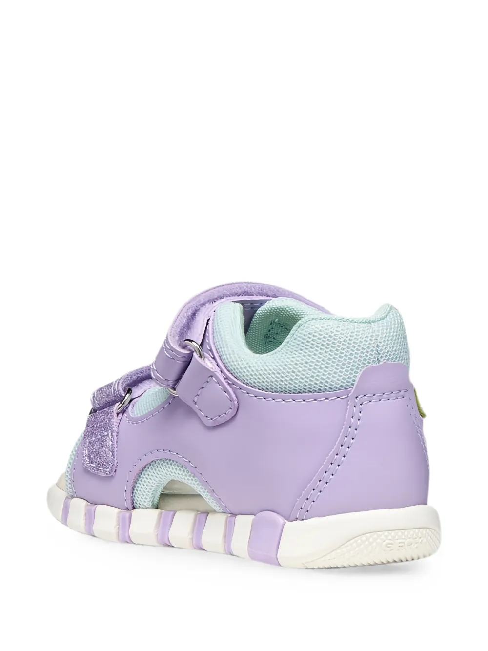 Geox Kids Iupidoo berry-patch touch-strap sandals Paars