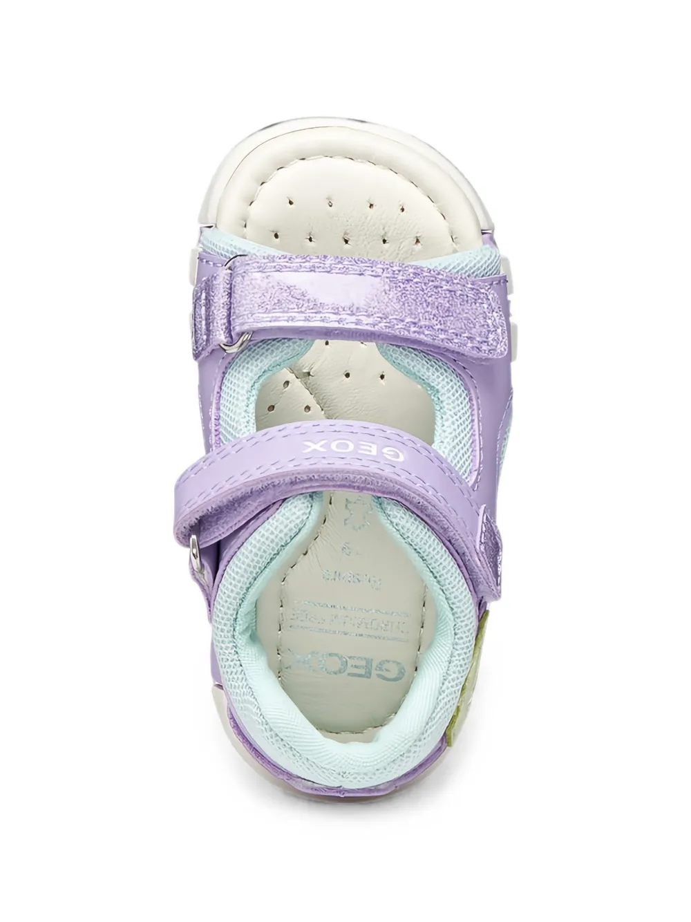 Geox Kids Iupidoo berry-patch touch-strap sandals Paars