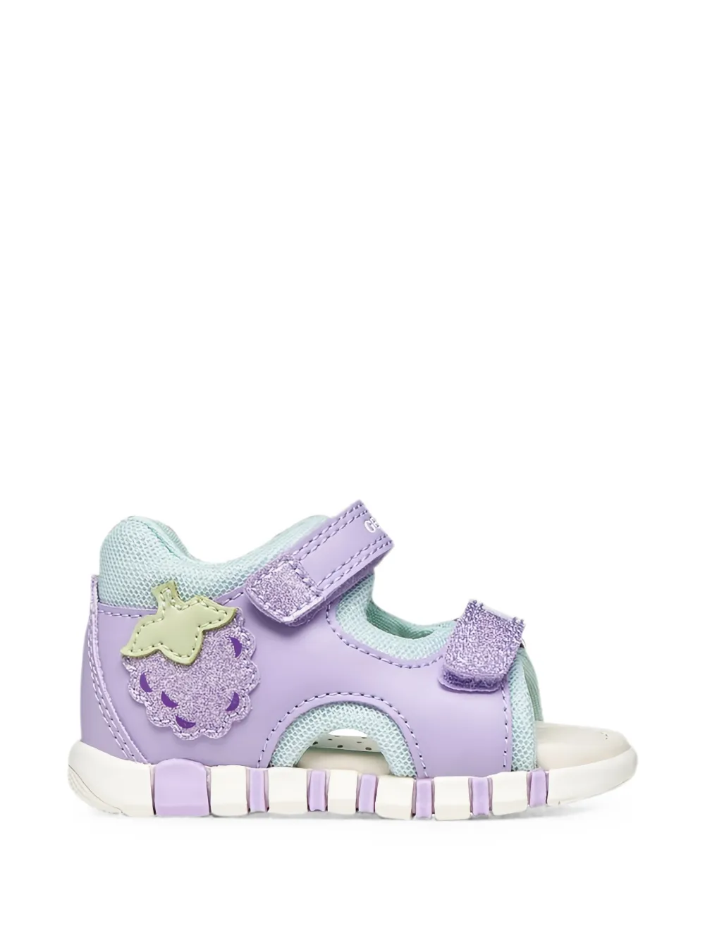 Geox Kids Iupidoo berry-patch touch-strap sandals Paars