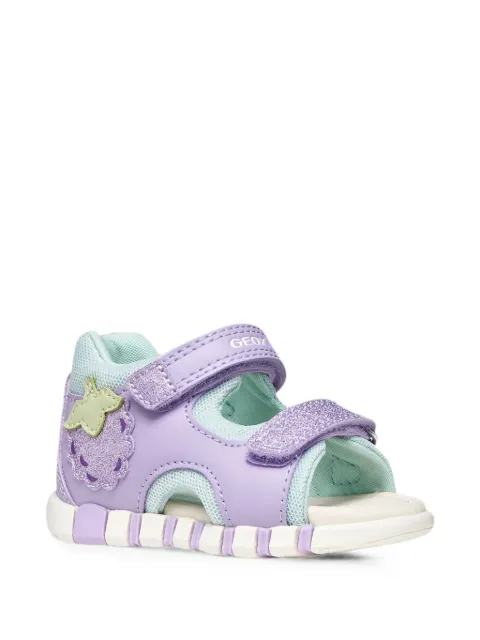 Geox Kids Iupidoo berry-patch touch-strap sandals