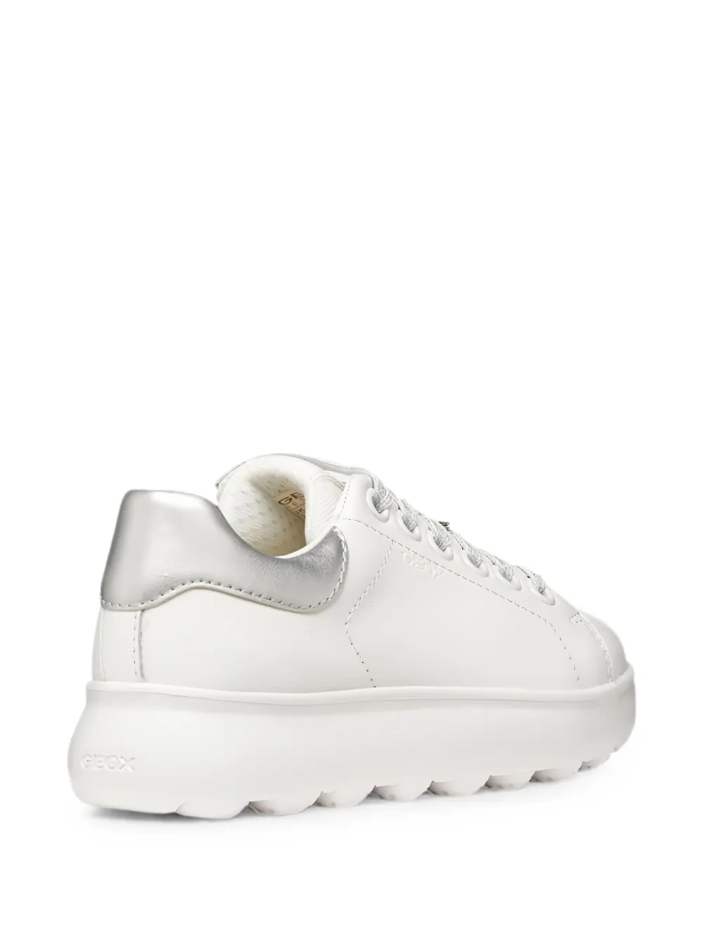 Geox Kids Puffypop leather sneakers Wit