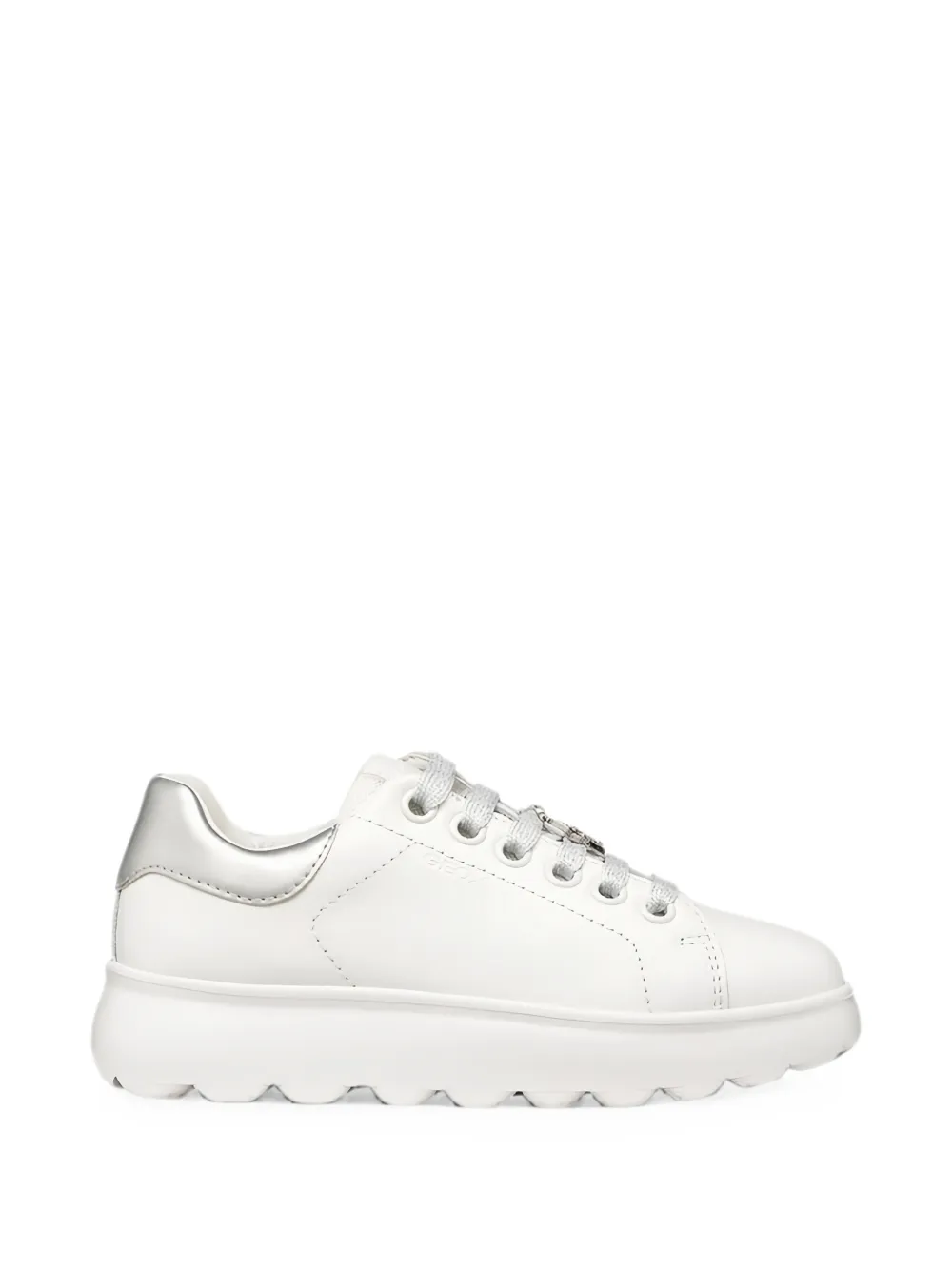 Geox Kids Puffypop leather sneakers Wit