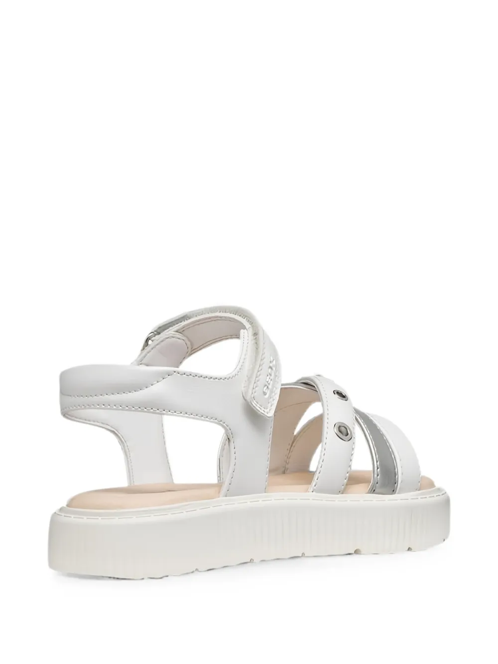Geox Kids Kodette eyelet-embellished touch-strap sandals Wit