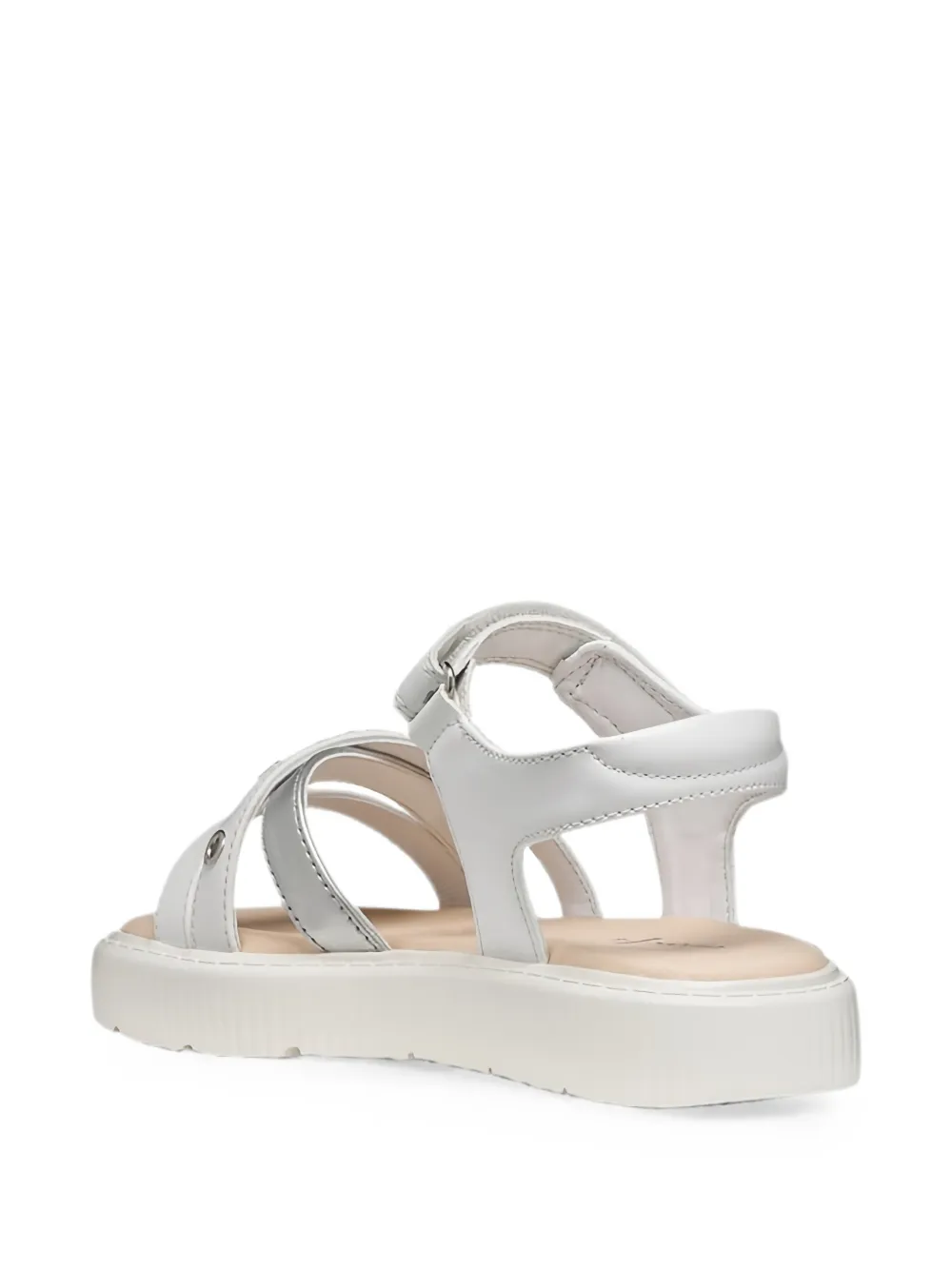 Geox Kids Kodette eyelet-embellished touch-strap sandals Wit