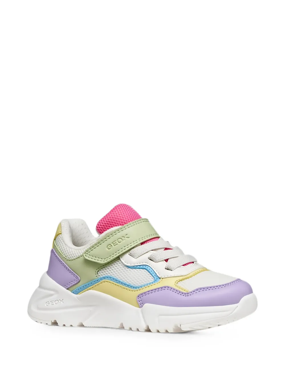Geox Kids Loftus touch-strap sneakers Wit