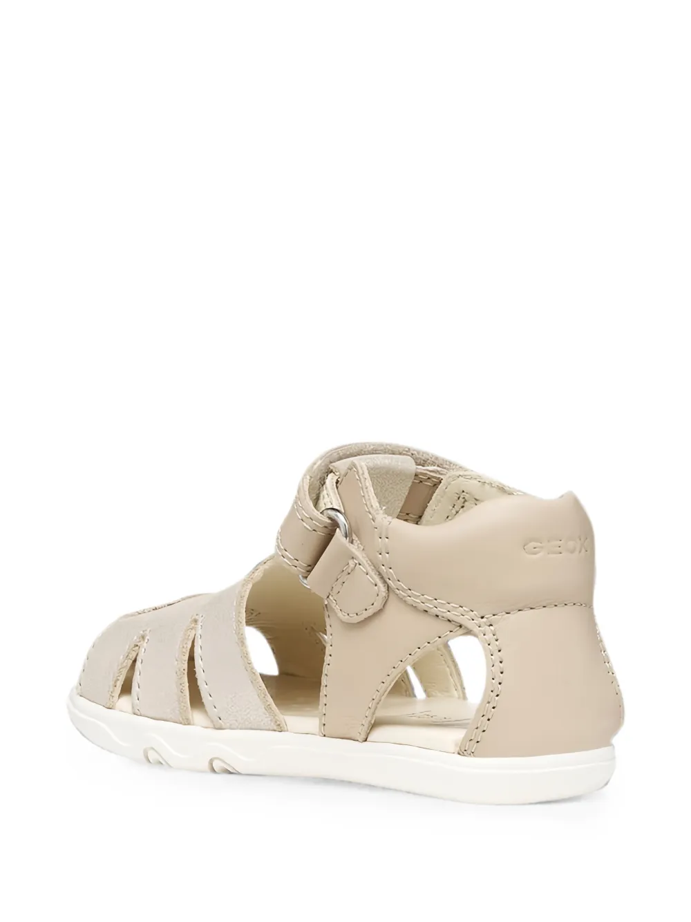 Geox Kids Steppieup touch-strap leather sandals Beige