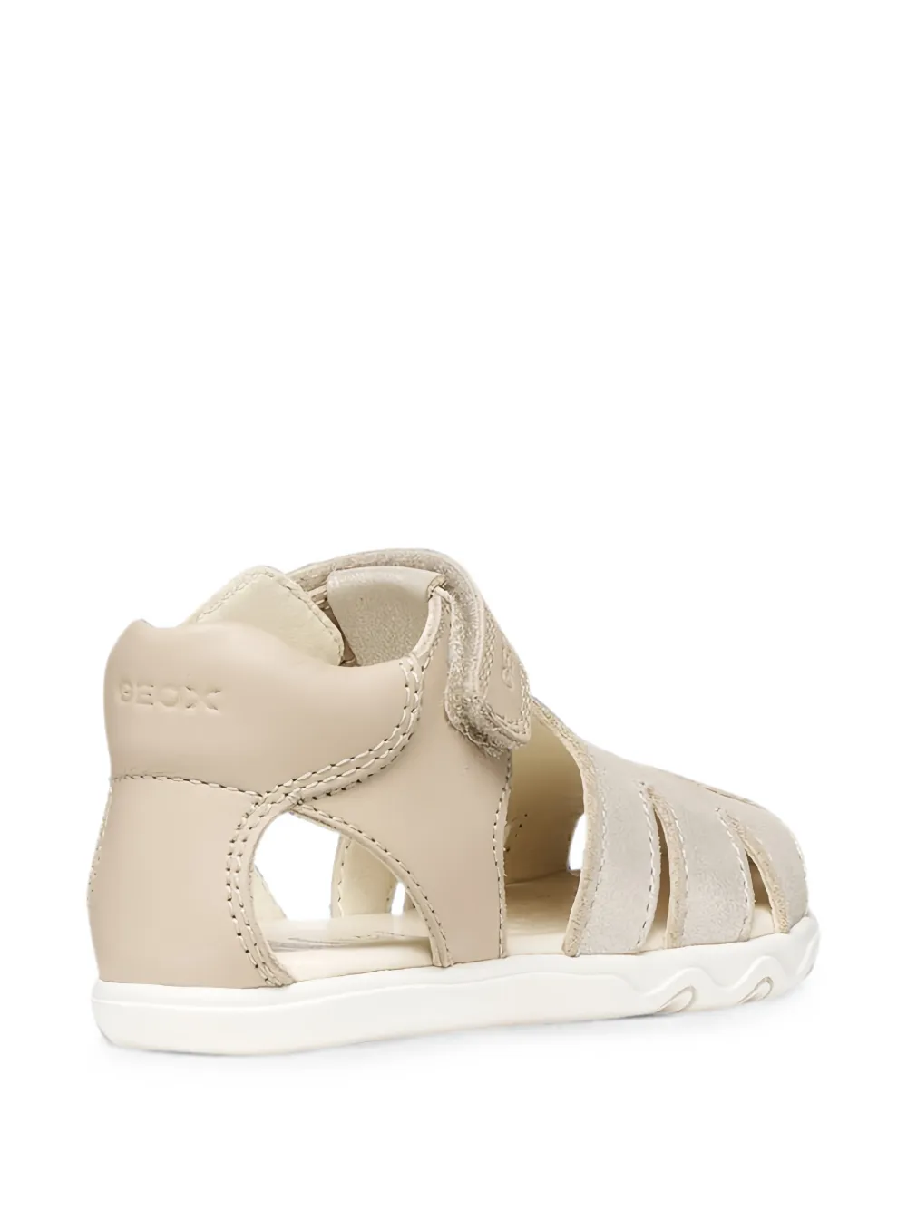 Geox Kids Steppieup touch-strap leather sandals Beige