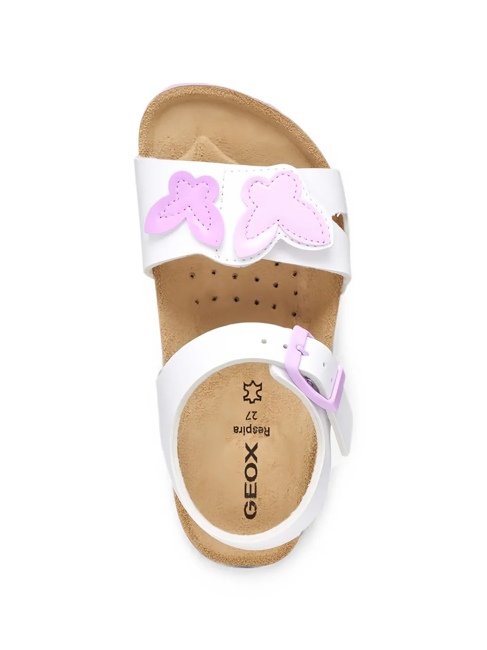Geox Kids Adriel butterfly-patch buckle-fastening sandals Wit