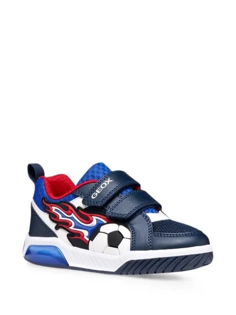Geox Kids zapatillas Inek con parche de fútbol y cierre autoadherente