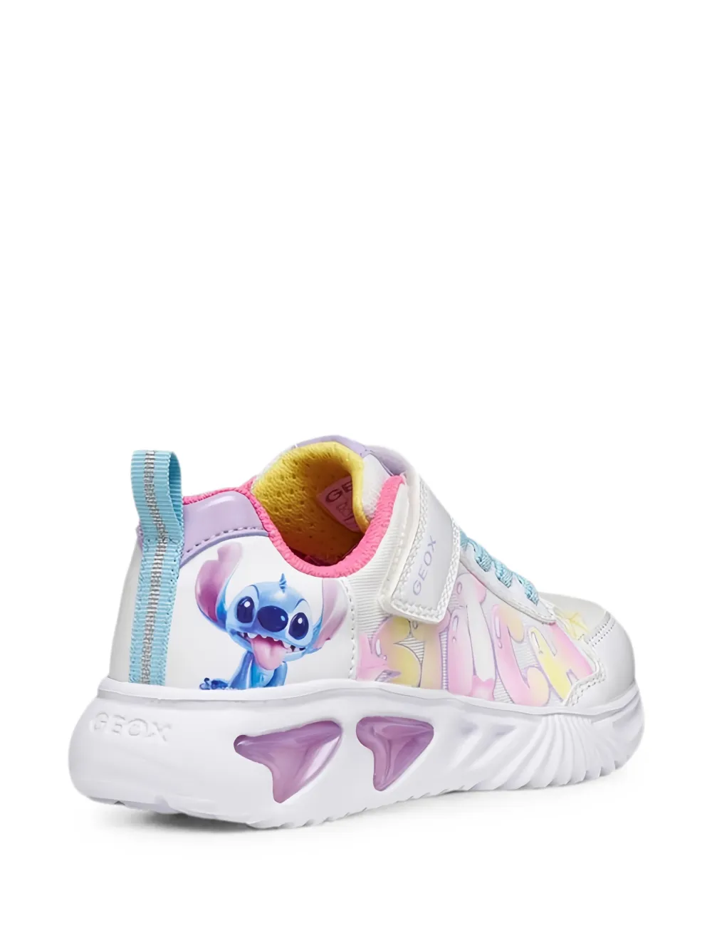 Geox Kids Assister touch-strap printed sneakers Wit