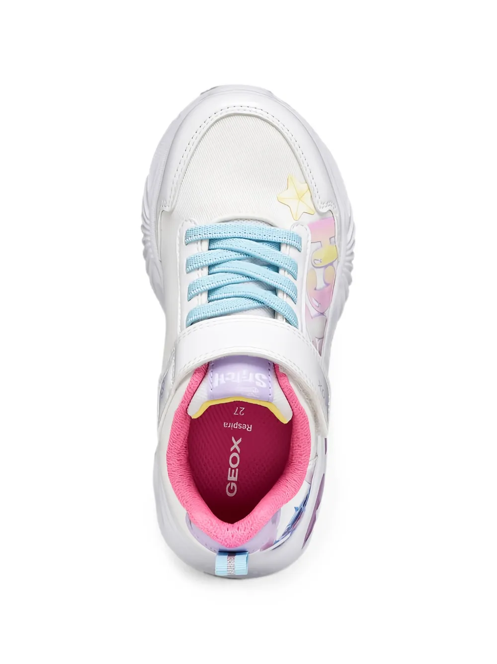 Geox Kids Assister touch-strap printed sneakers Wit