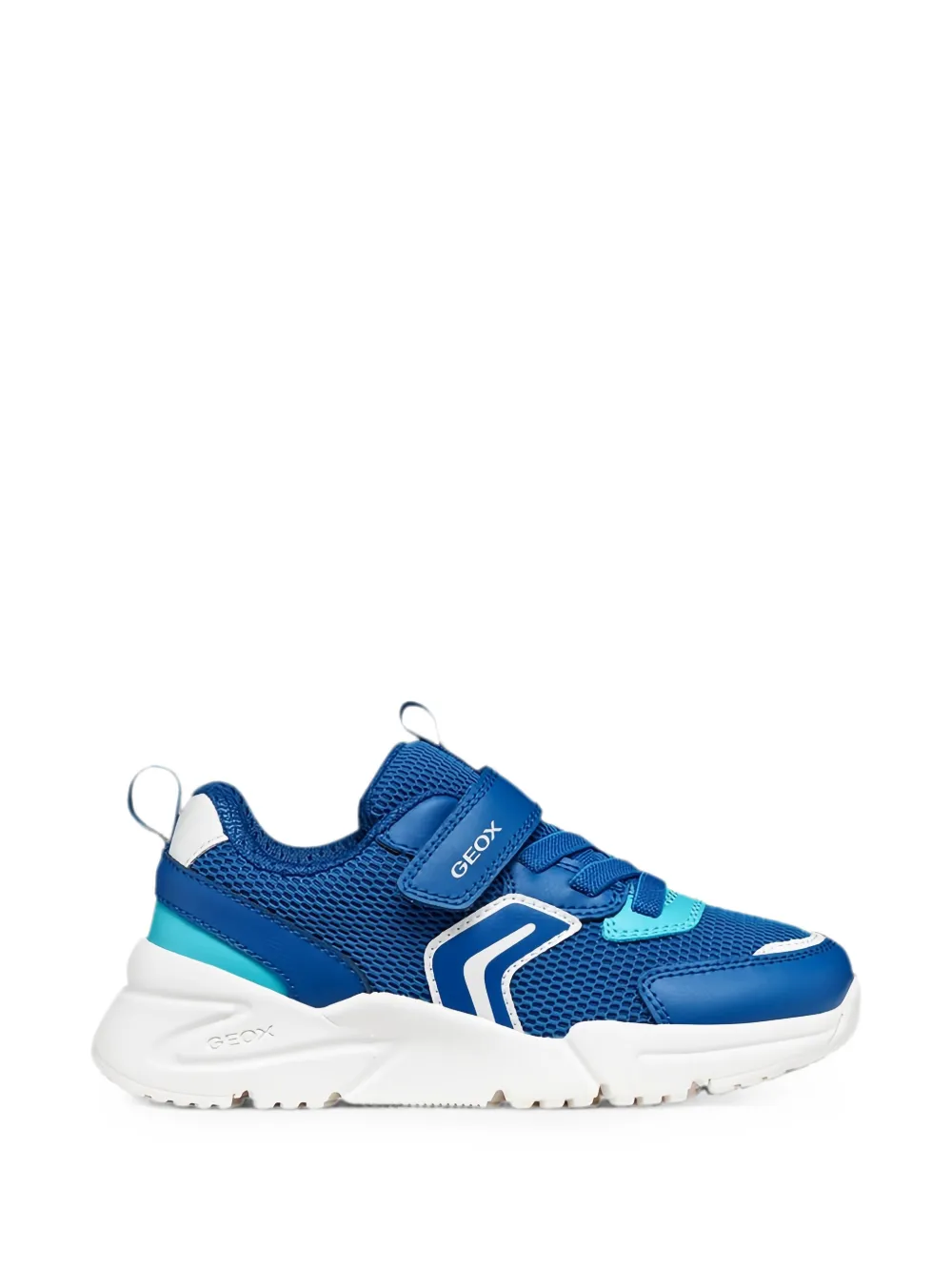 Geox Kids Loftus touch-strap mesh sneakers Blauw