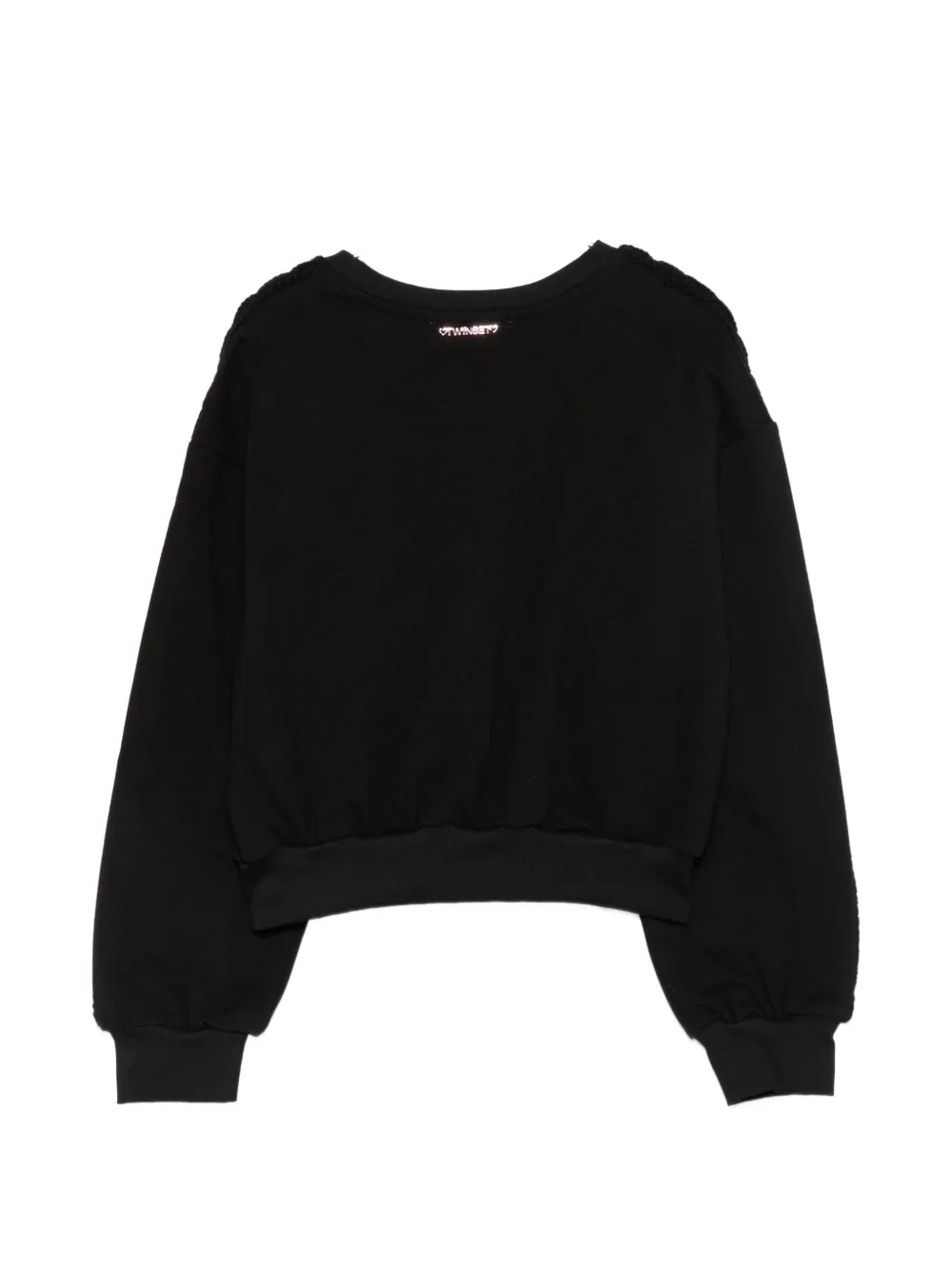 TWINSET Kids Kabelgebreide trui met lange mouwen Zwart