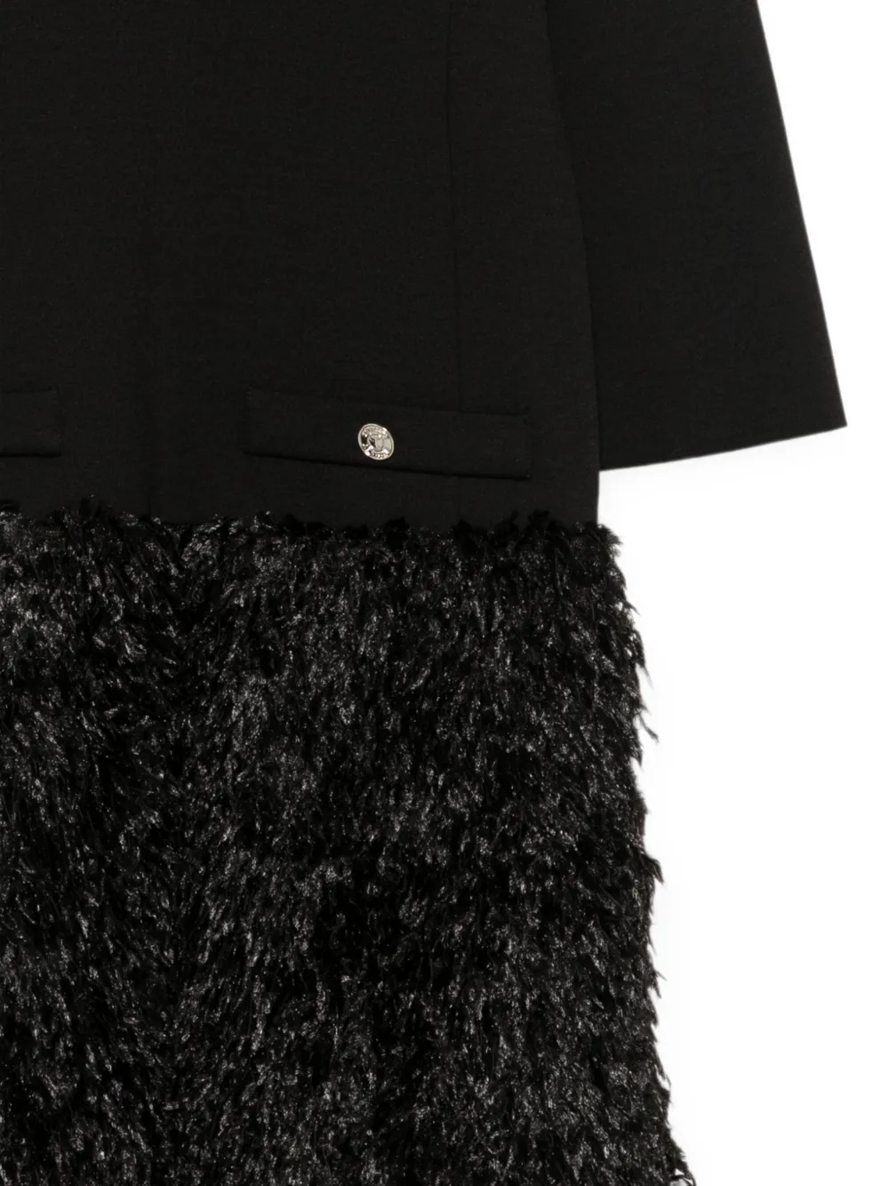 TWINSET Kids Mini-jurk van imitatiebont Zwart