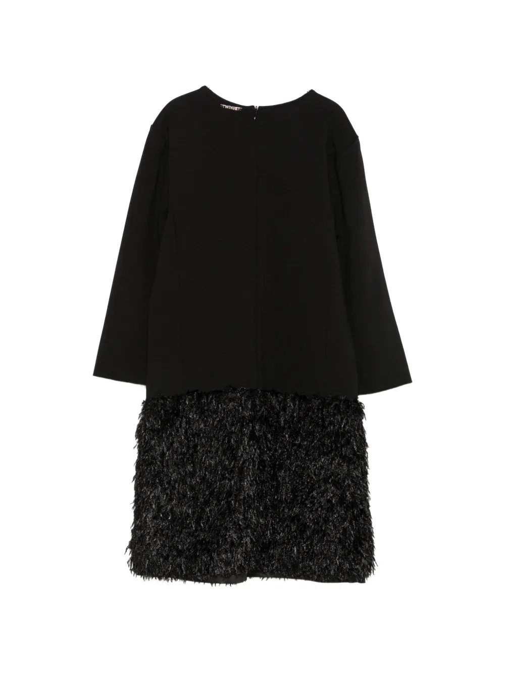 TWINSET Kids Mini-jurk van imitatiebont Zwart
