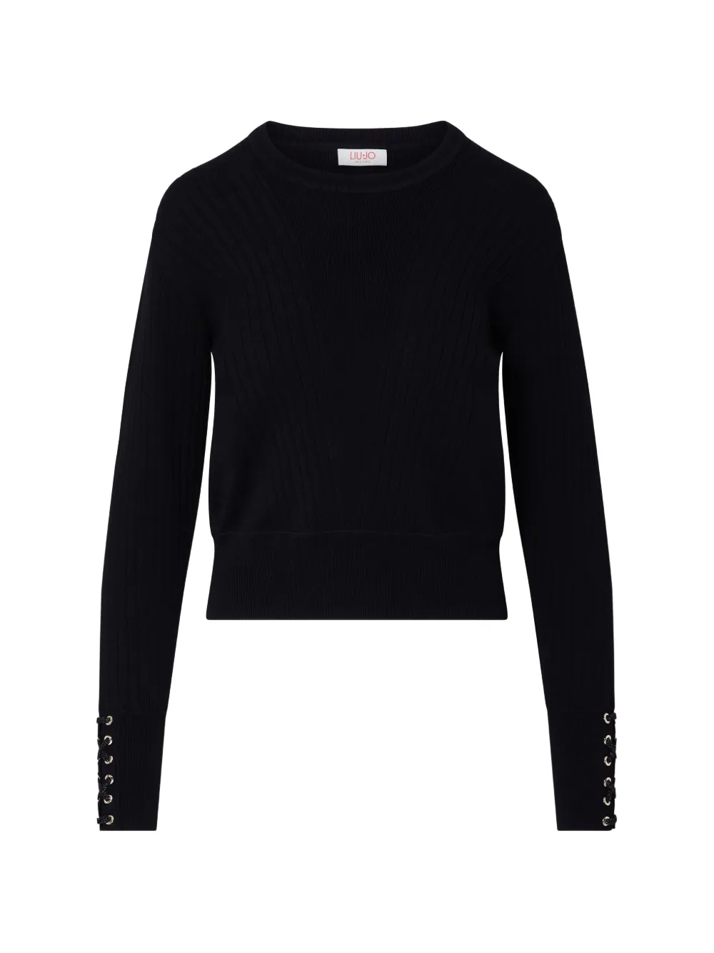 LIU JO sweater with laces - Nero