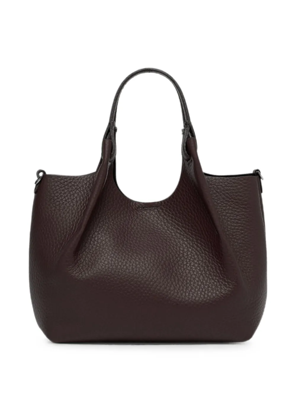 GIANNI CHIARINI Medium Dua leren shopper Bruin