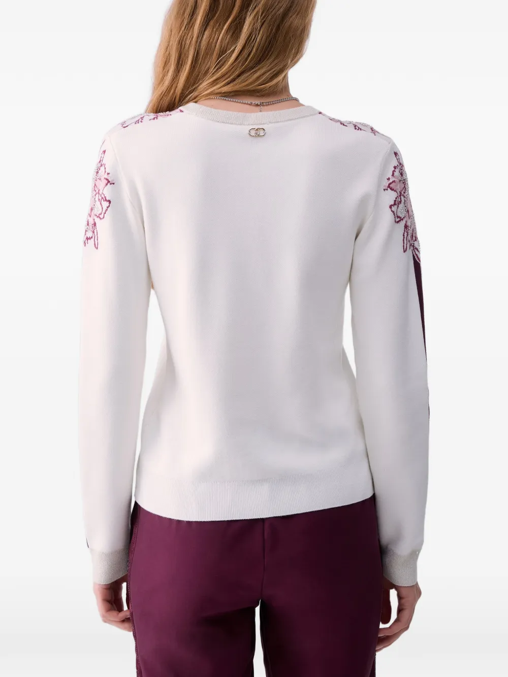 LIU JO Trui met jacquard Wit