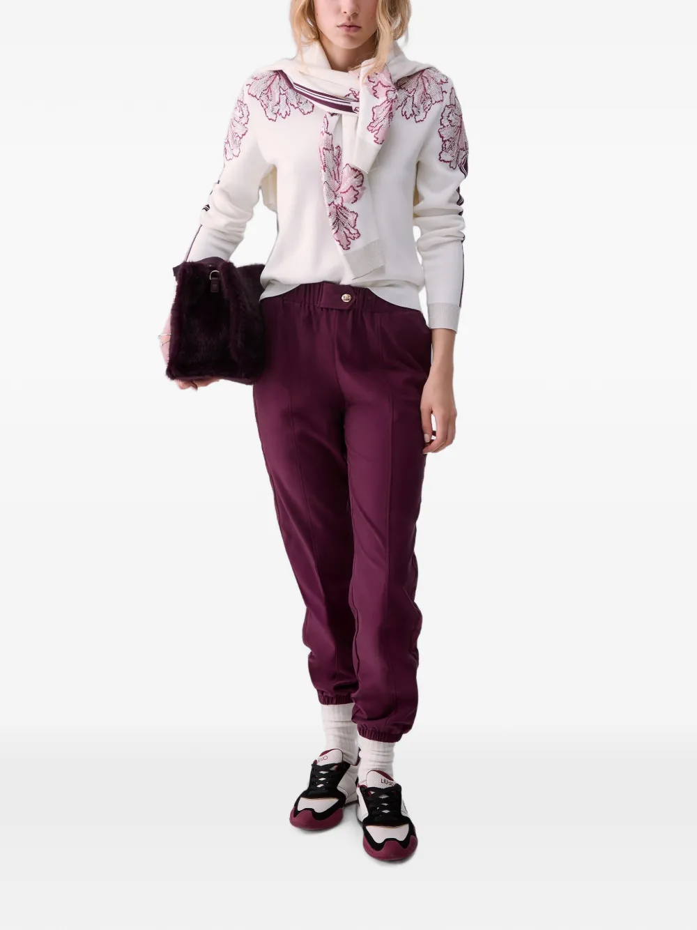 LIU JO Trui met jacquard Wit