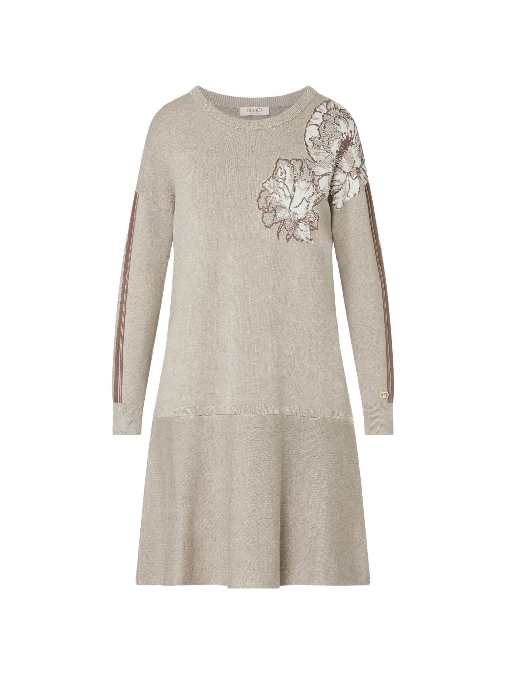 LIU JO short jacquard knit dress - Toni neutri