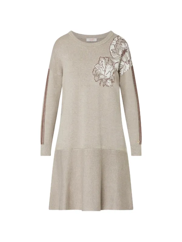 jacquard knit short dress LIU JO | Neutrals SUMMERSALE26-160726