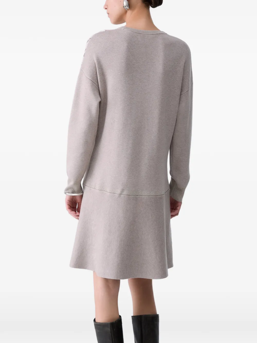 LIU JO Gebreide jurk met jacquard Beige