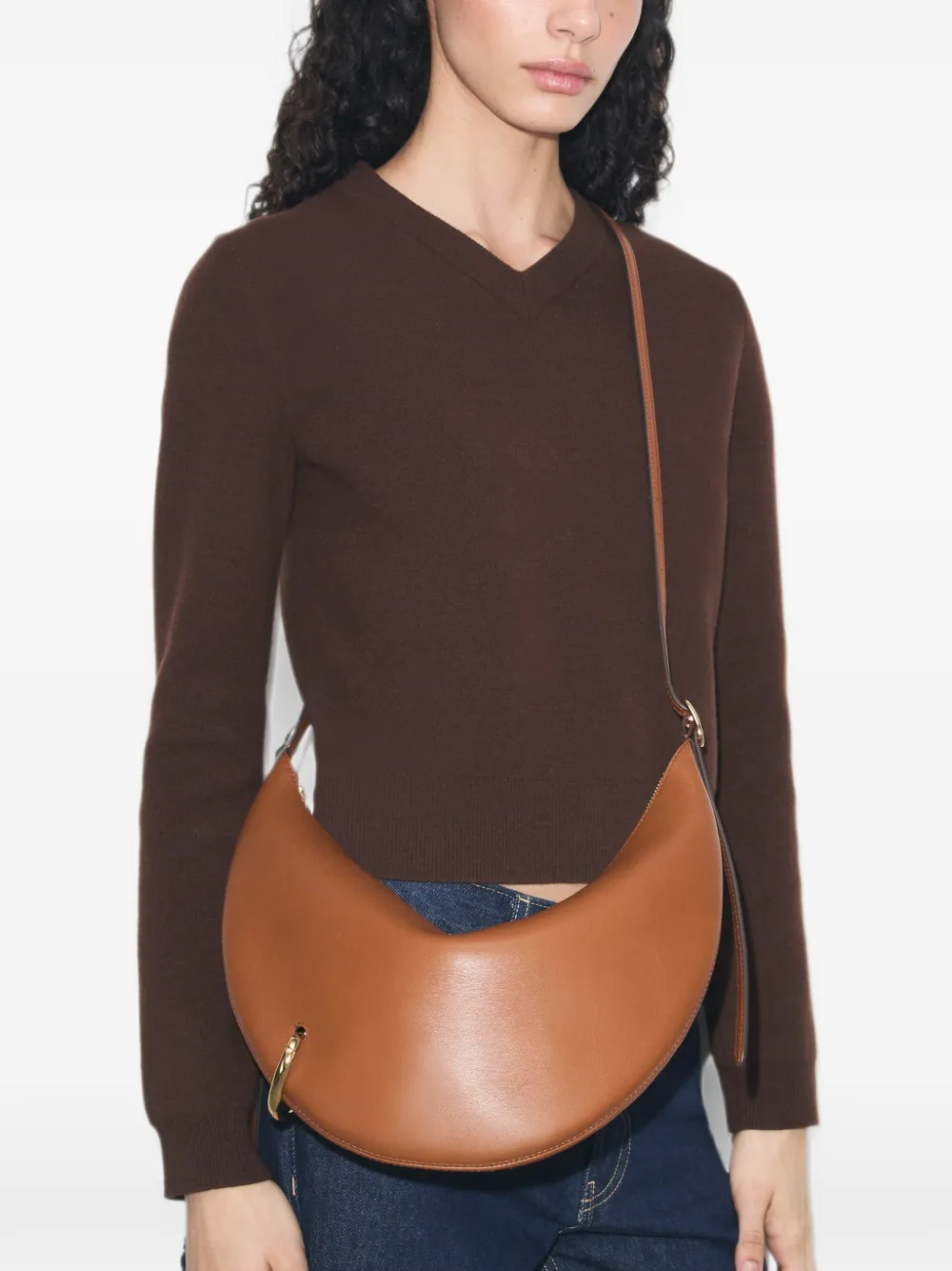 Tory Burch Pierced schoudertas Bruin