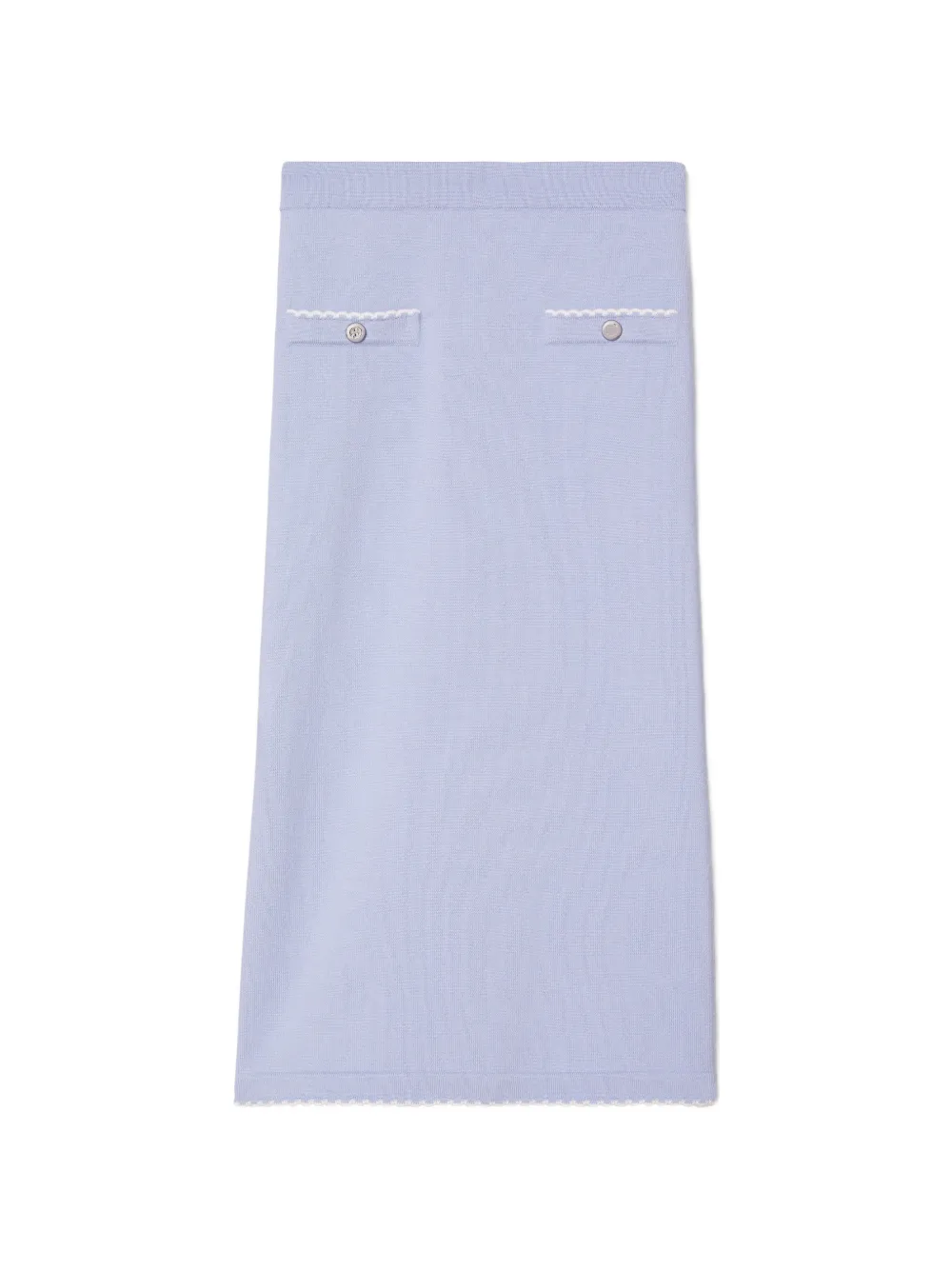 Tory Burch Gonna in lana con orlo a smerlo - Blu