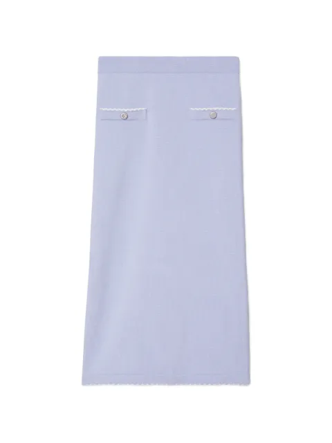 Tory Burch wool scalloped skirt