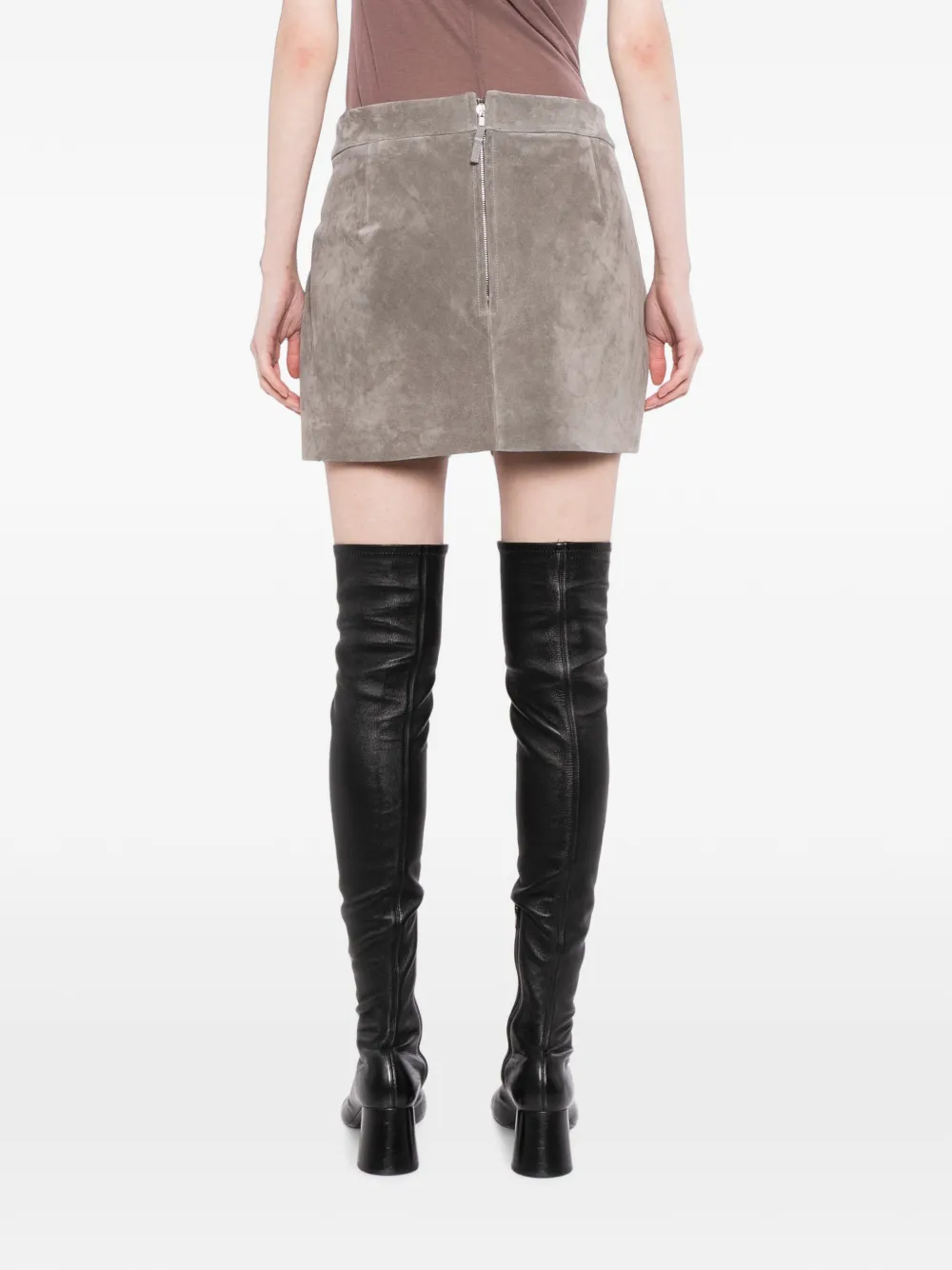 Rick Owens Mini-rok met uitgesneden details Grijs