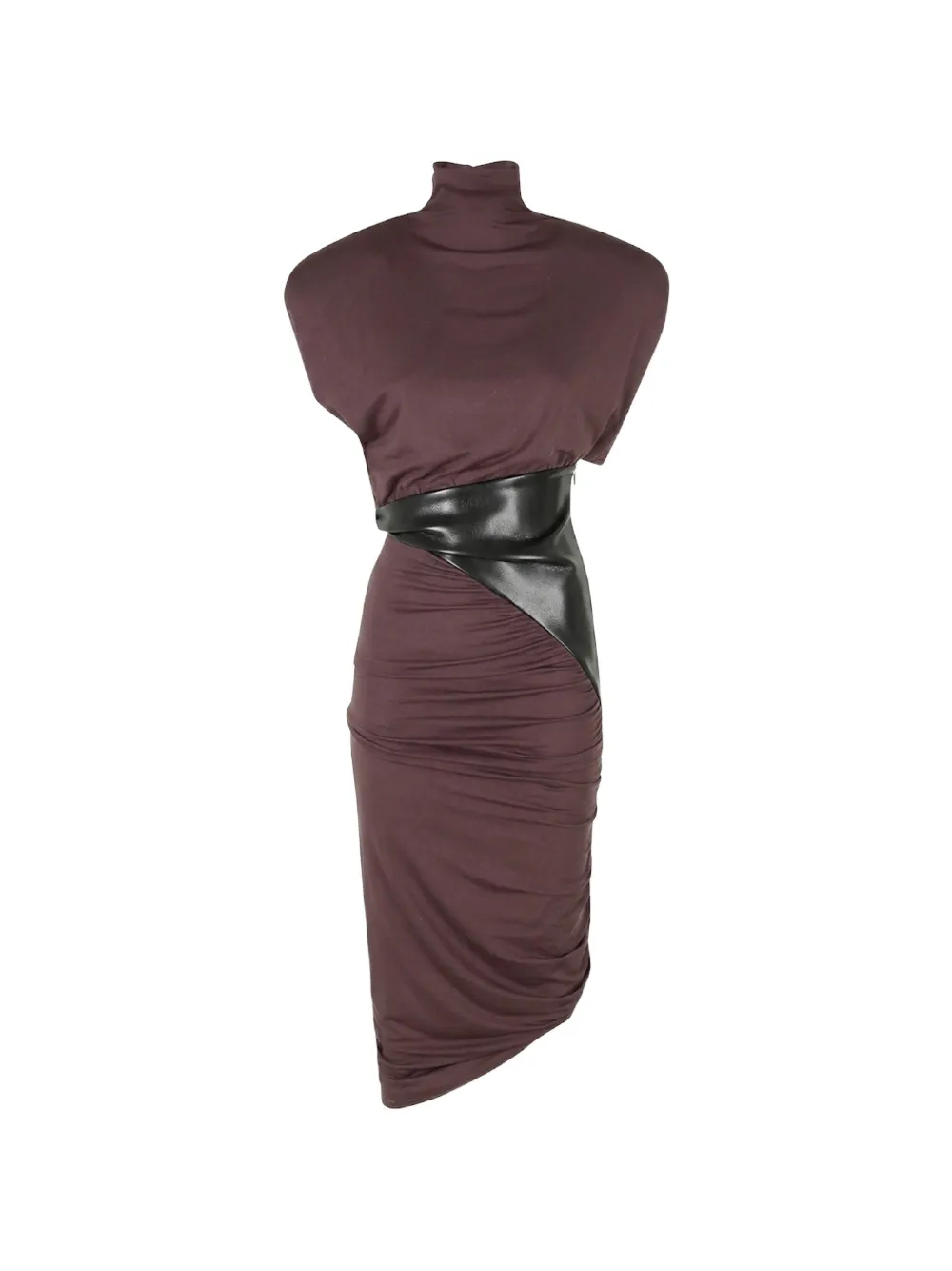THE ANDAMANE Ursula draped midi dress - Braun