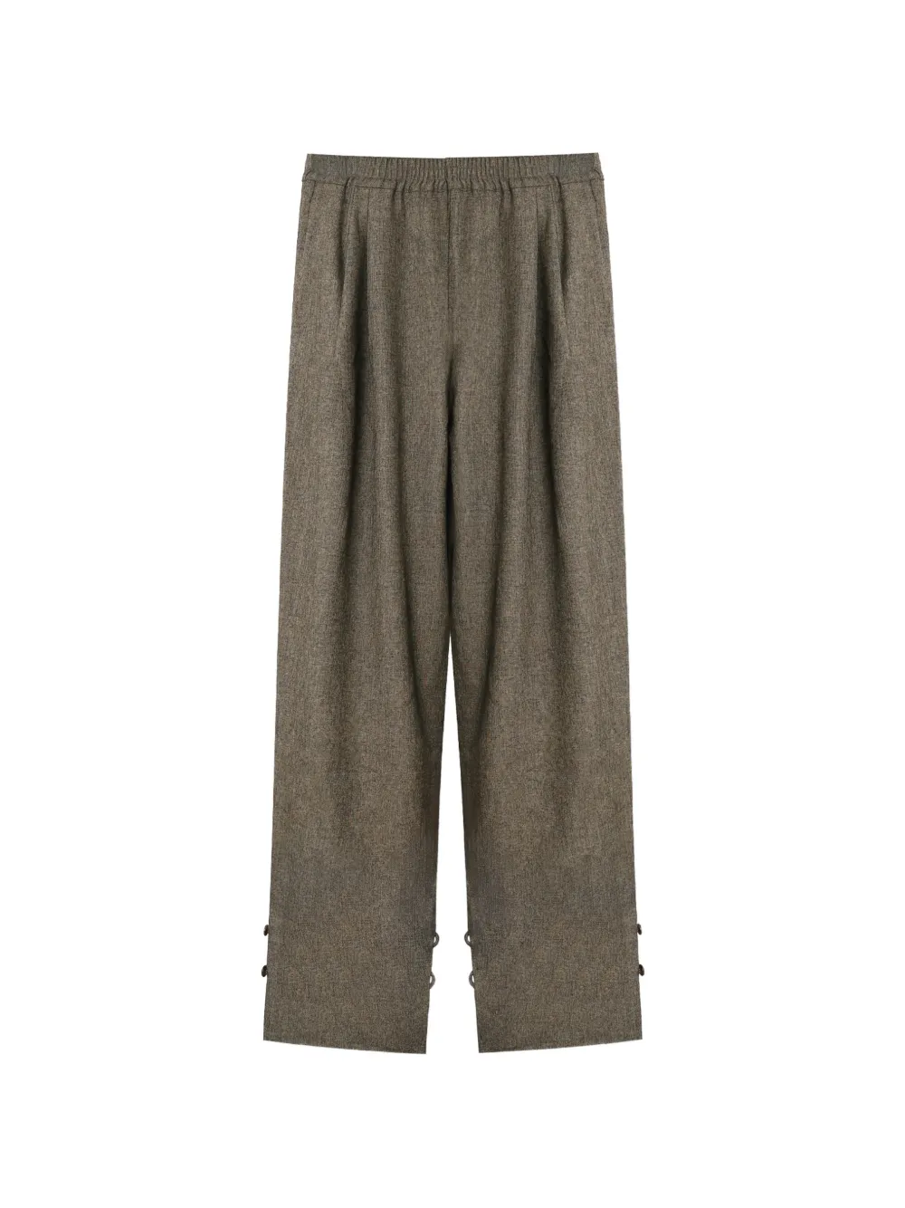THE ANDAMANE Renee button-detail trousers Bruin