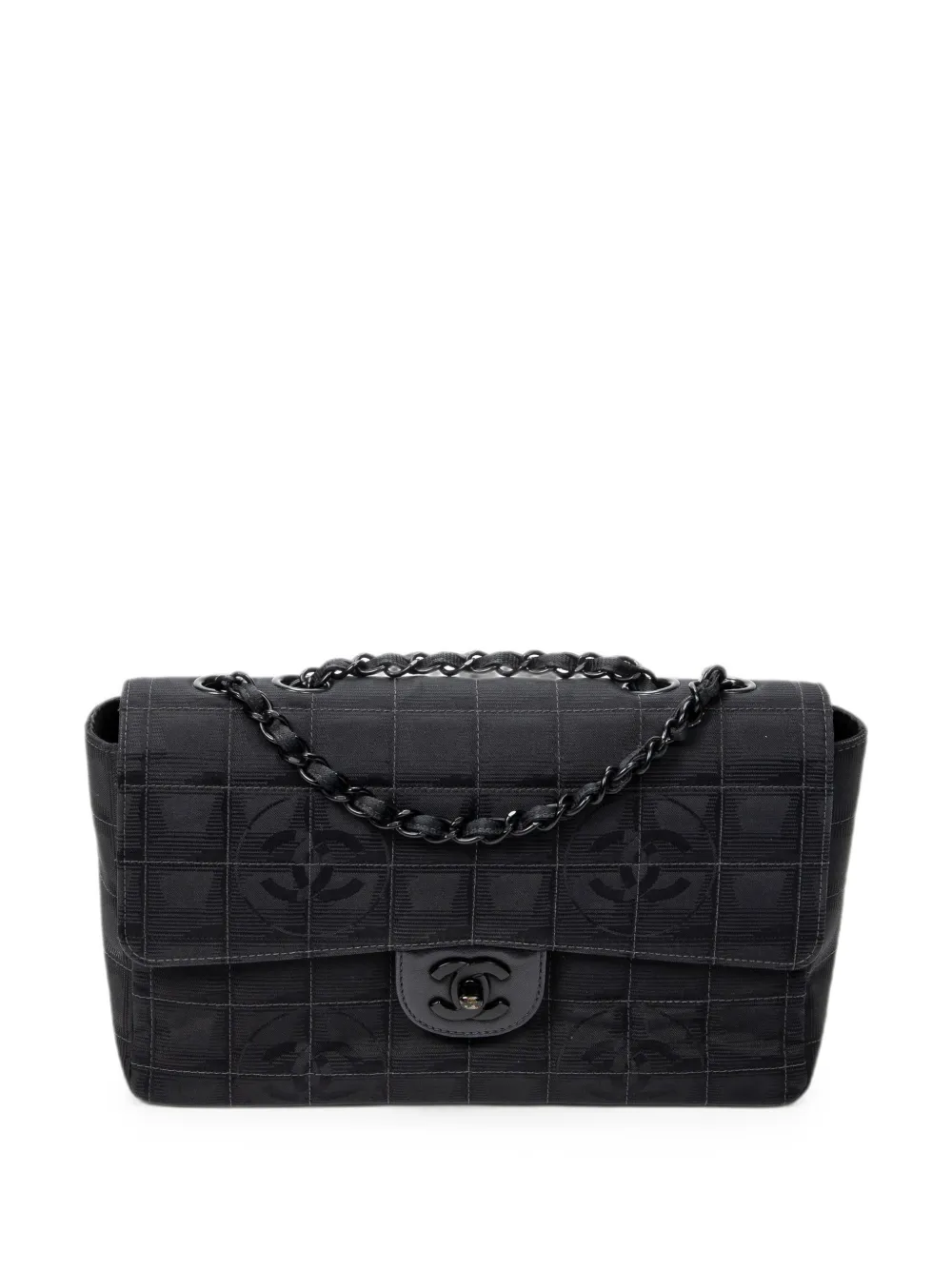 CHANEL Pre-Owned New Travel Line chain shoulder bag - Black