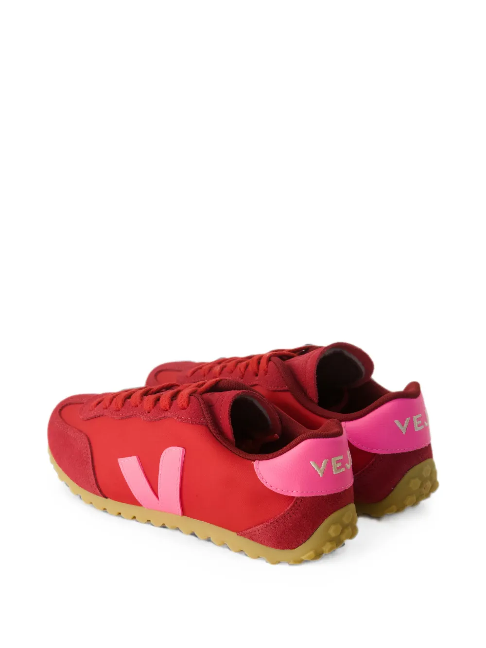VEJA GT suede-panelled logo-patch sneakers Rood