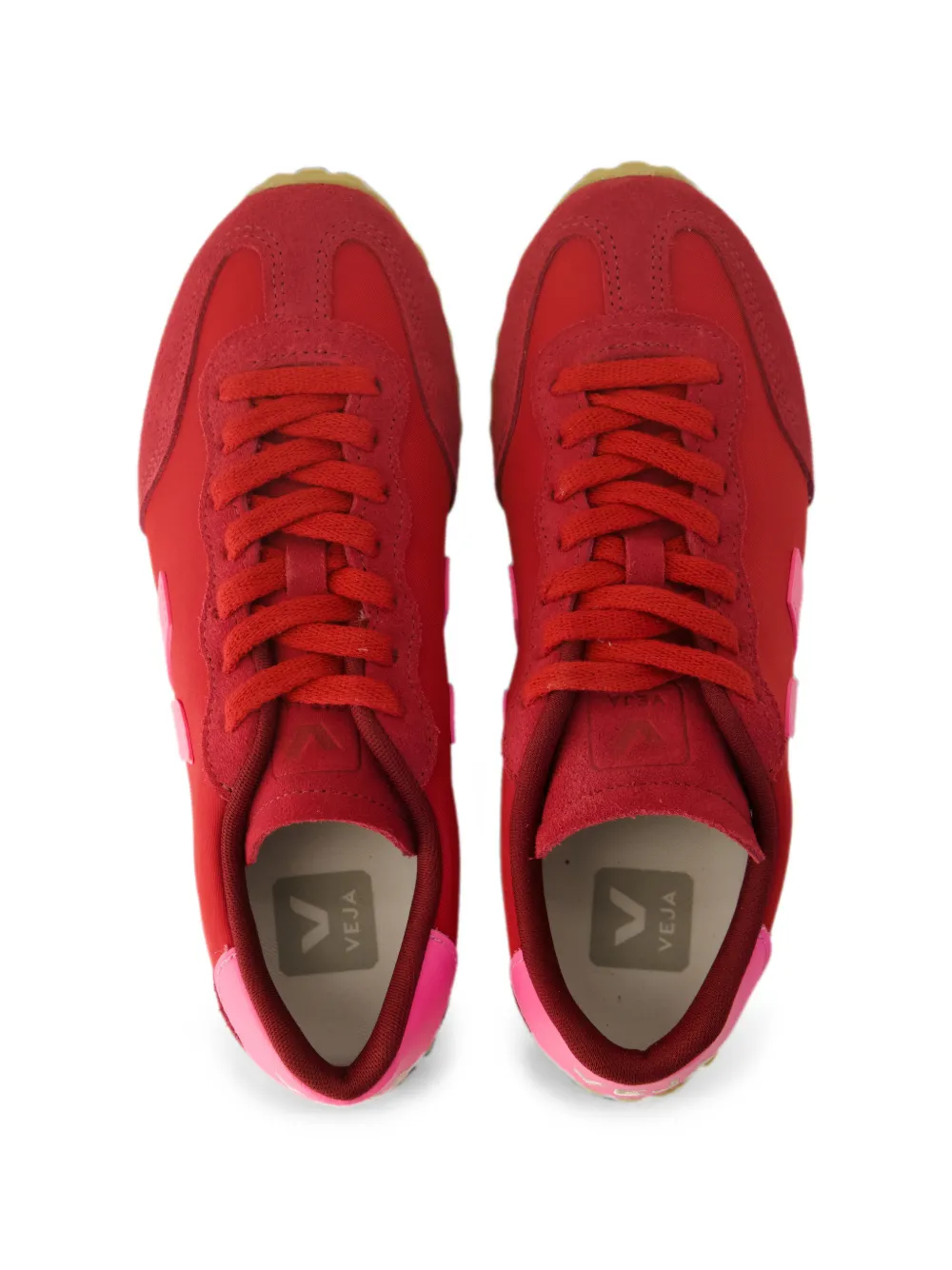 VEJA GT suede-panelled logo-patch sneakers Rood