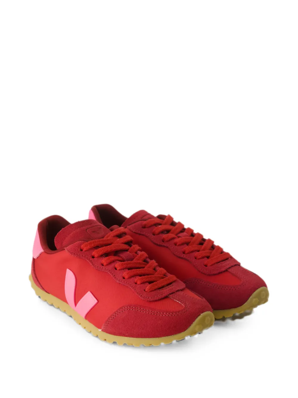 VEJA GT suede-panelled logo-patch sneakers Rood
