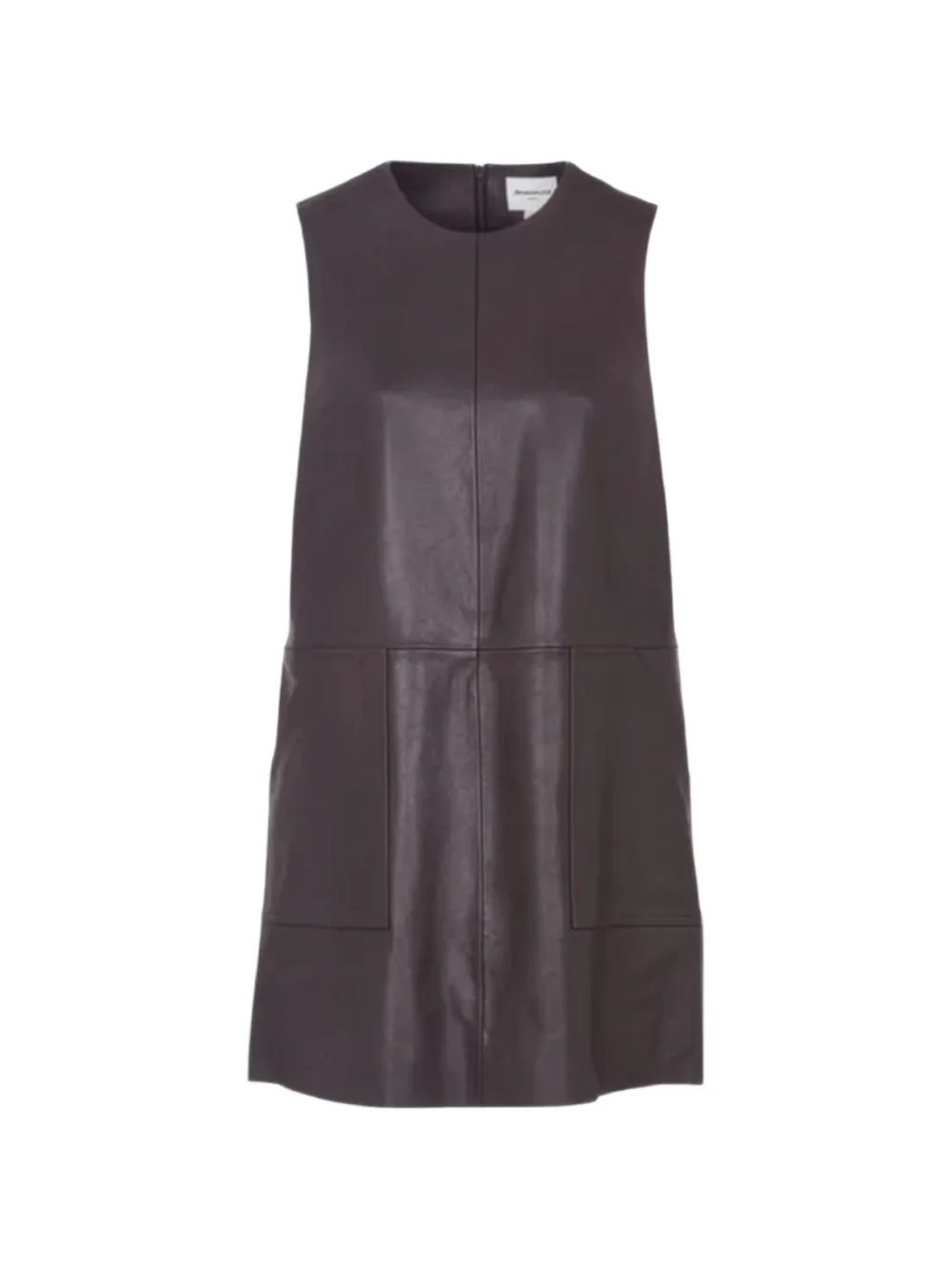 MAISON123 sleeveless leather mini dress