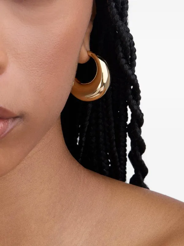 Jennifer Fisher Puffy Hinged Hoop Earrings in Gold