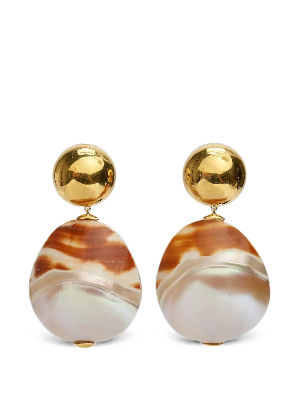 Lizzie Fortunato Pearl Tigre Rodan earrings - Gold