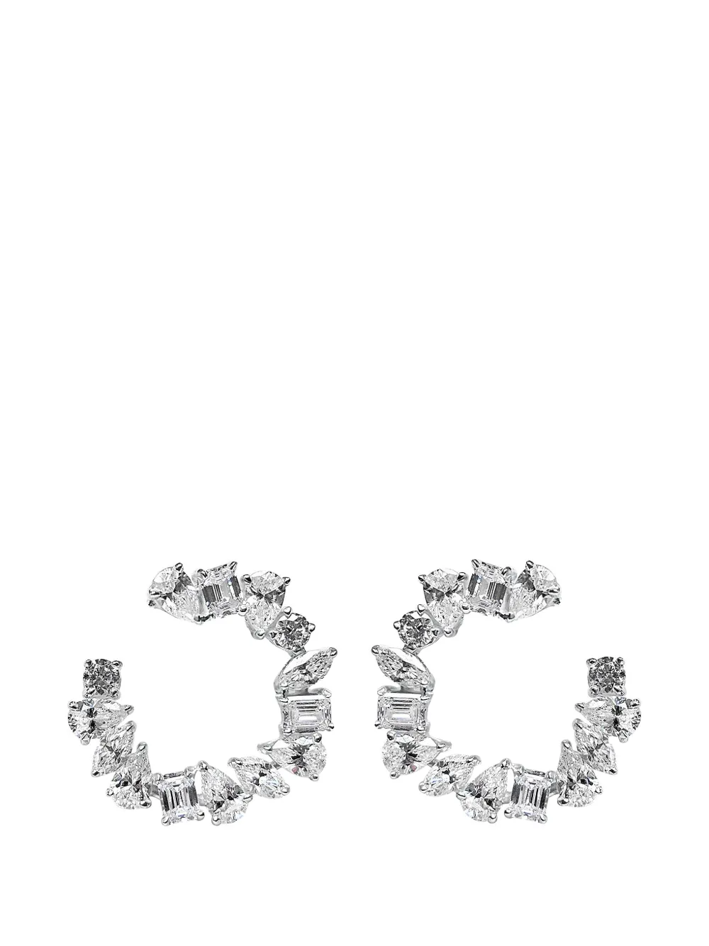 Fantasia by Deserio Orecchini a spirale con forme multiple - Argento