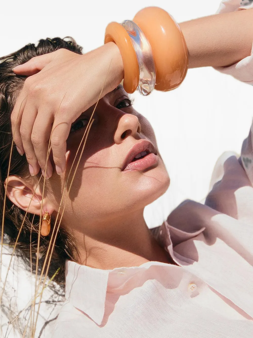 Lizzie Fortunato Tangerine Arc cuff bracelet - Arancione