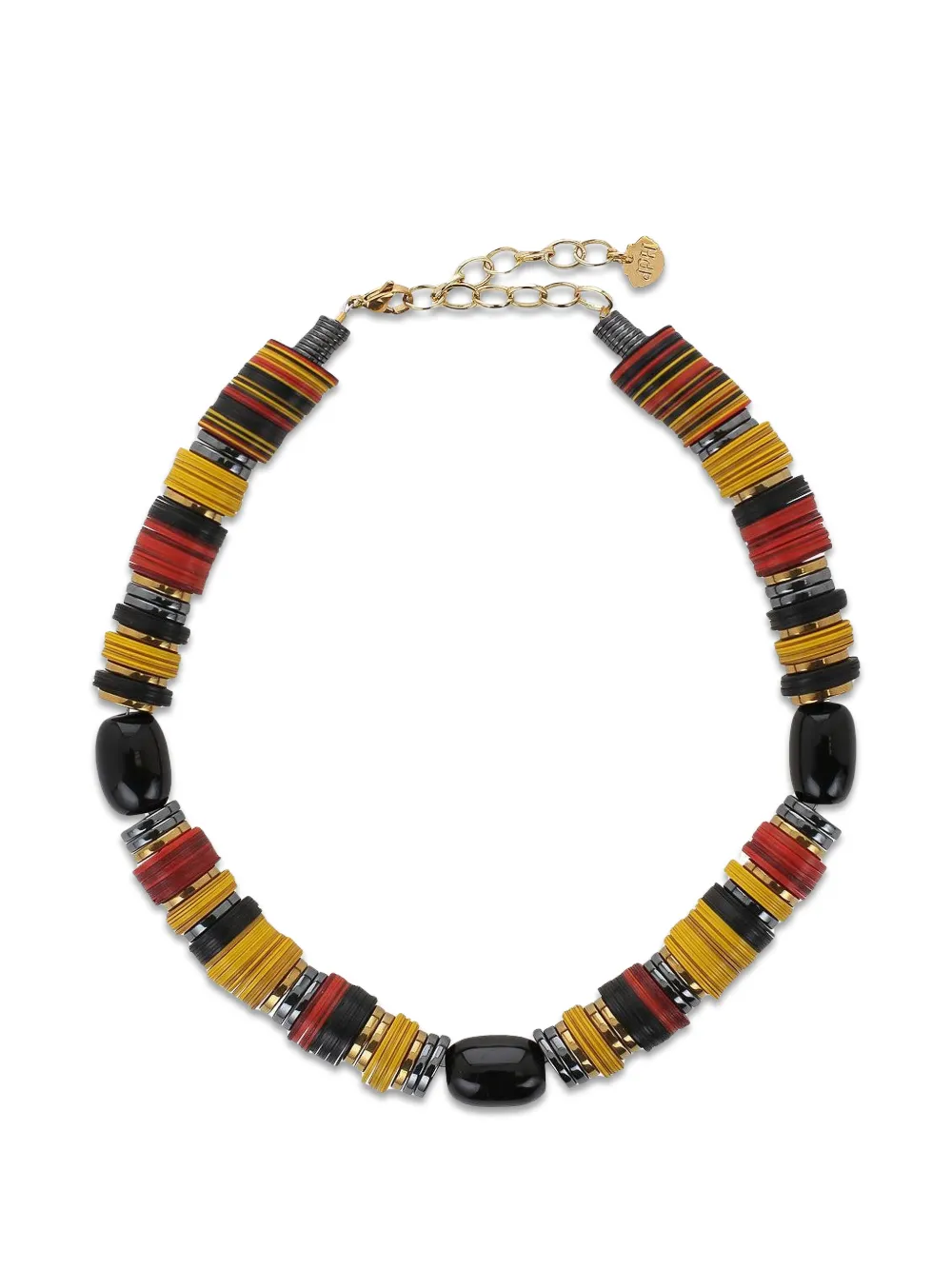 Hijas de Puka rondelle-bead necklace - Gelb