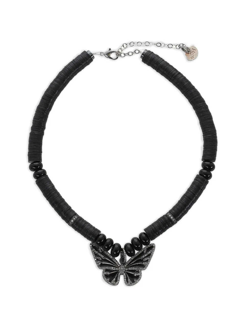 Hijas de Puka butterfly beaded necklace - Nero