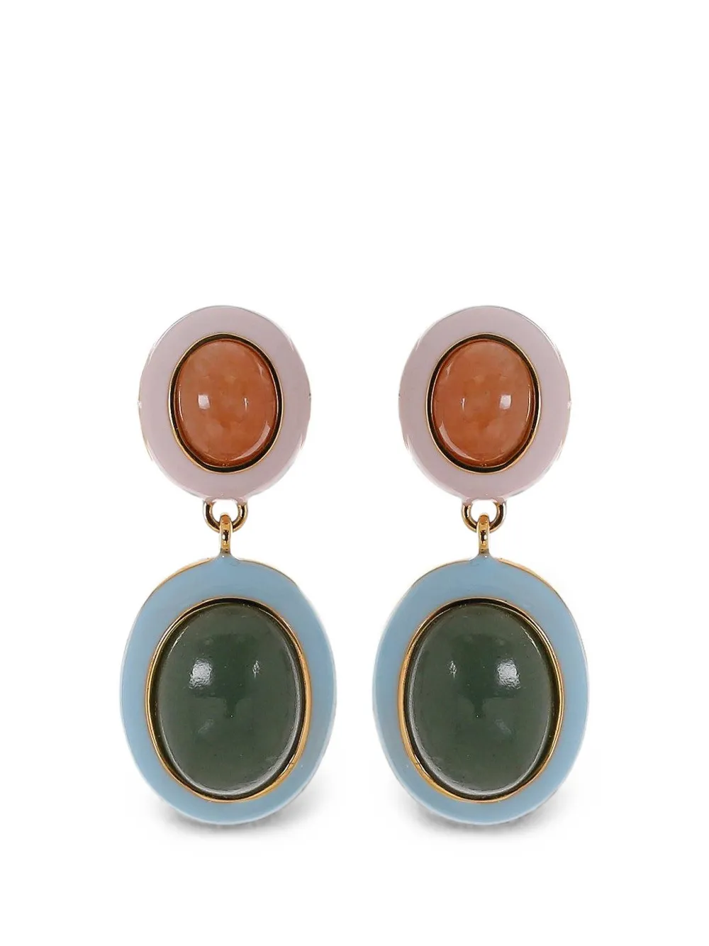 Lizzie Fortunato Aventurine Papaya earrings - Gold