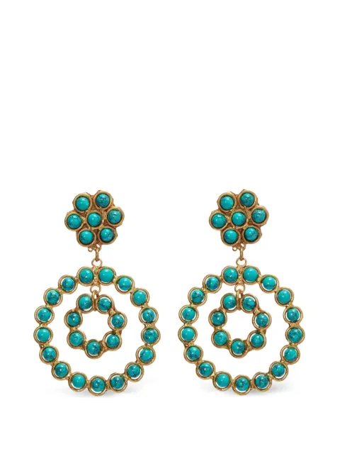 Sylvia Toledano pendientes Happy Flower con malaquita