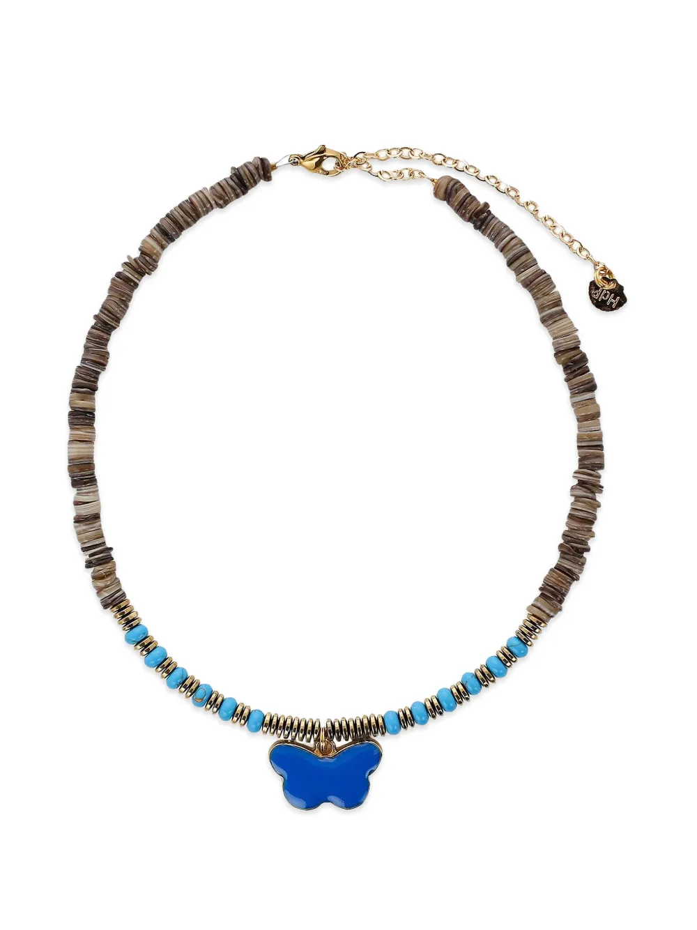 Hijas de Puka beaded butterfly necklace