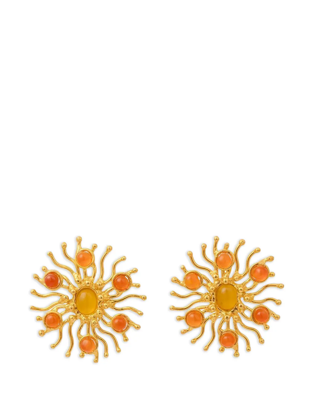 Sylvia Toledano Sunshine carnelian-embellished earrings - Gold