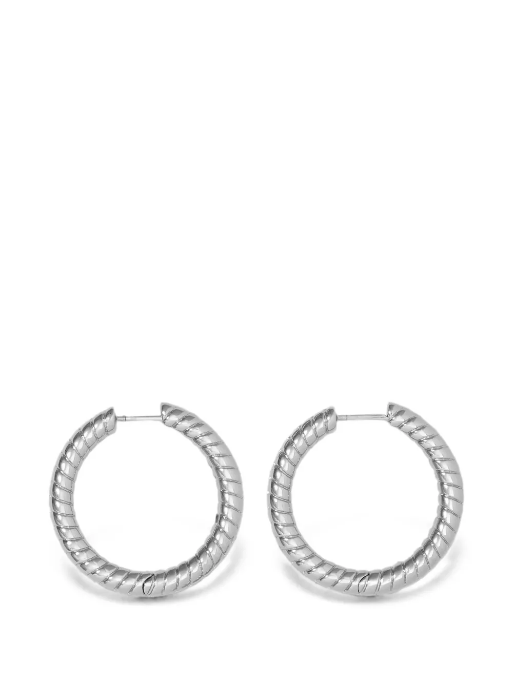Jennifer Fisher Madison Avenue twisted huggie earrings - Argento