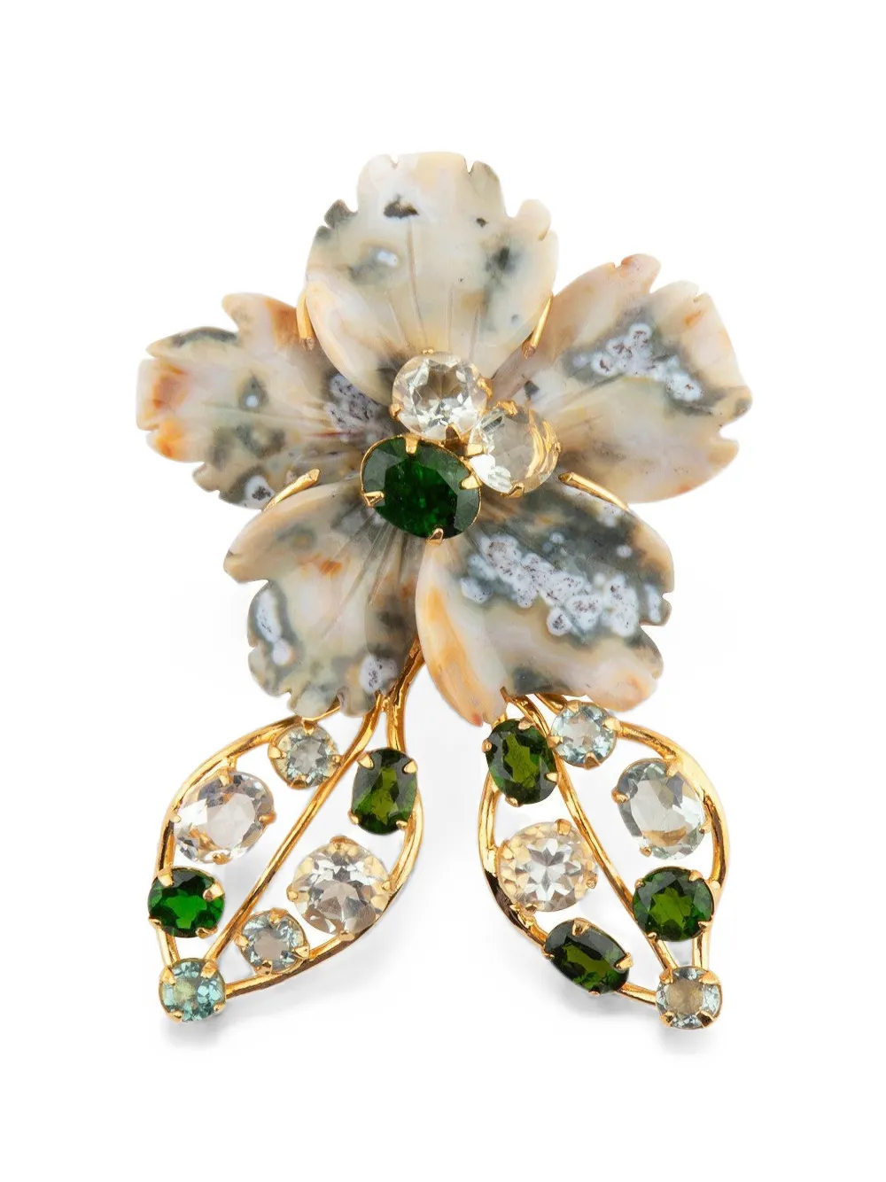 Bounkit Jewelry Odessa Brosche mit Schmuckstein - Gold